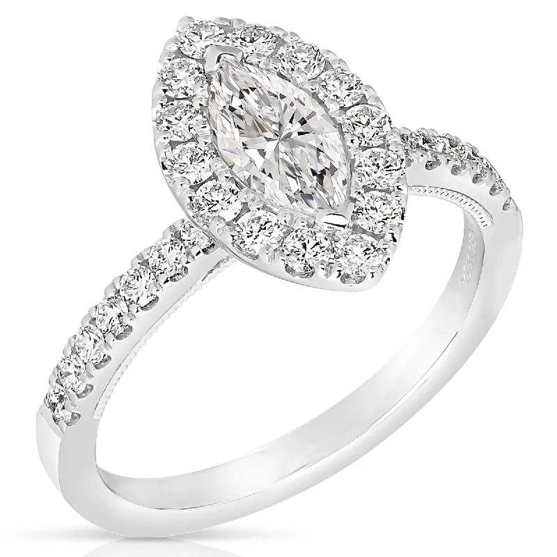 Unique Jewelry For Less – Shop The Sale Now 1/2 Ct Marquise Complete Engagement Ring