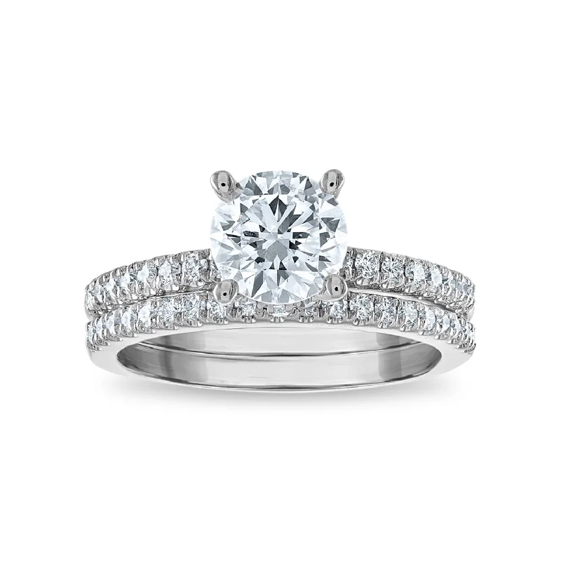 Seasonal Jewelry Sale – Upgrade Your Style Today 1-3/4 CTW Lab Grown Round Diamond Bridal Set in 14KT White Gold Seasonal Jewelry Sale – Upgrade Your Style Today 1-3/4 CTW Lab Grown Round Diamond Bridal Set in 14KT White Gold