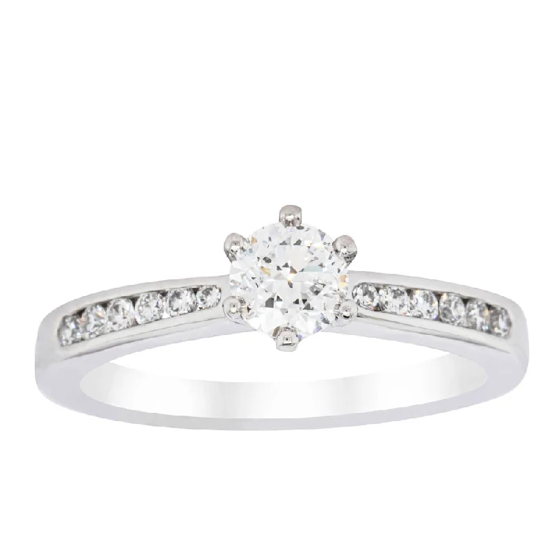 18ct White Gold .51ct Diamond Avalon Ring