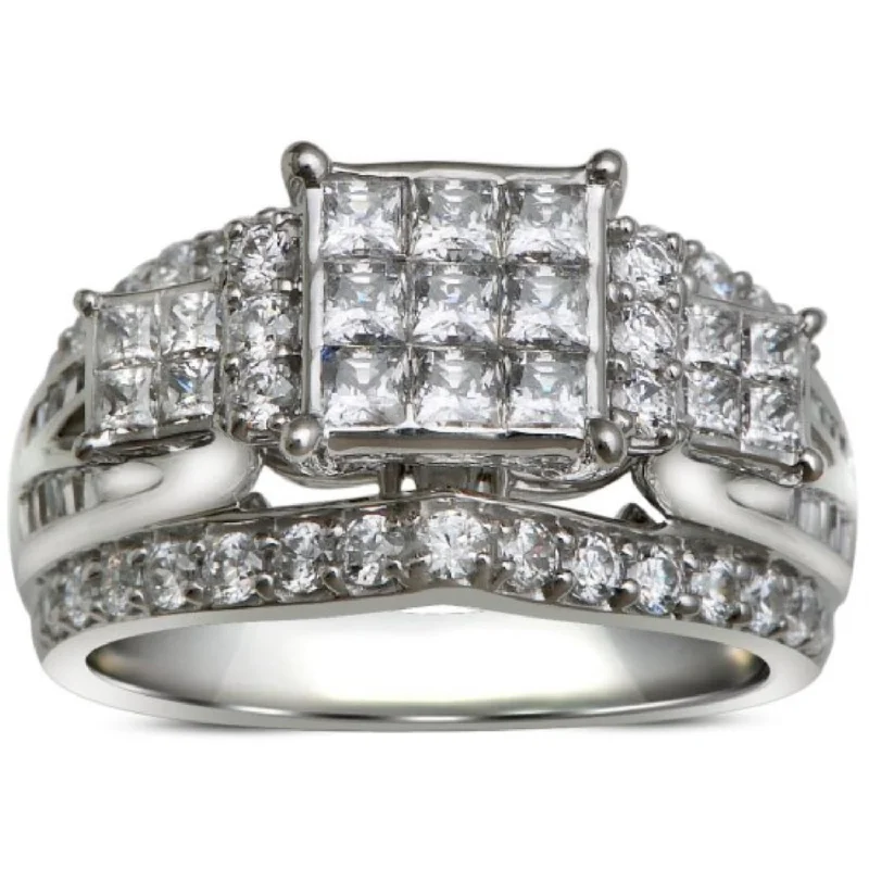 Don't Miss Out On Jaw-Dropping Jewelry Discounts 2 CTW Diamond Three Stone Engagement Ring in 10KT White Gold Don't Miss Out On Jaw-Dropping Jewelry Discounts 2 CTW Diamond Three Stone Engagement Ring in 10KT White Gold