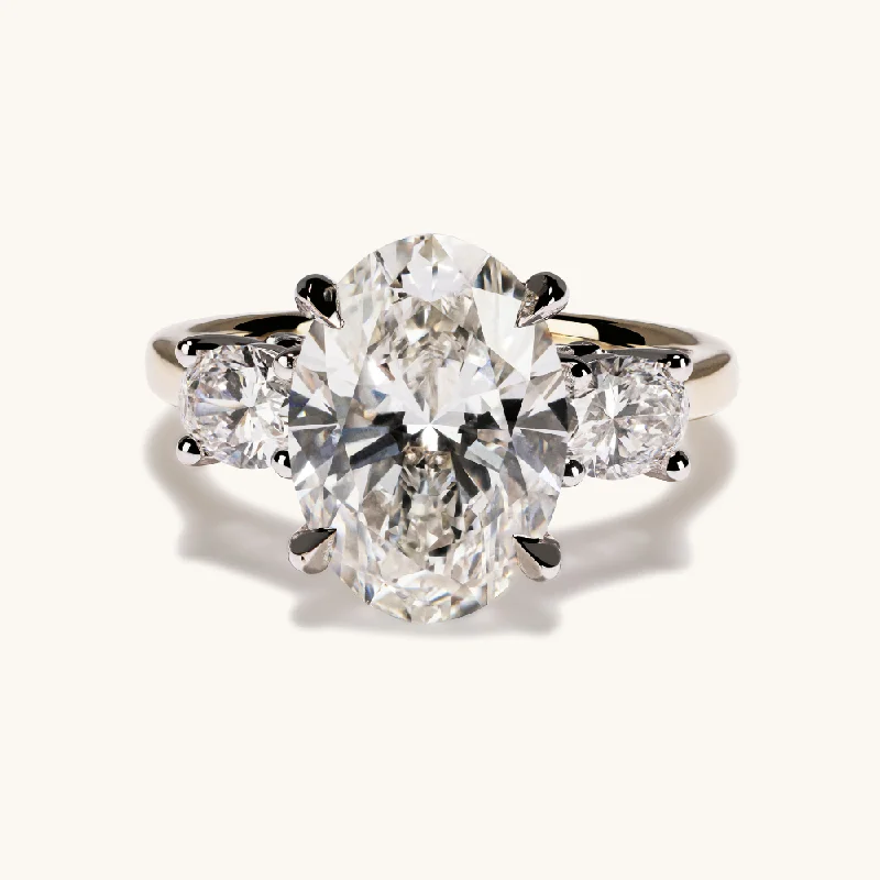 High-Quality Jewelry At A Fraction Of The Cost 4.13 Oval Lab Diamond 3-Stone Engagement Ring High-Quality Jewelry At A Fraction Of The Cost 4.13 Oval Lab Diamond 3-Stone Engagement Ring