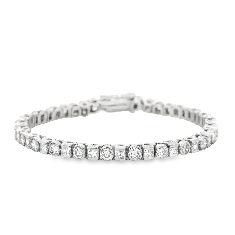 6.50 CTW Diamond Tennis Bracelet in White Gold