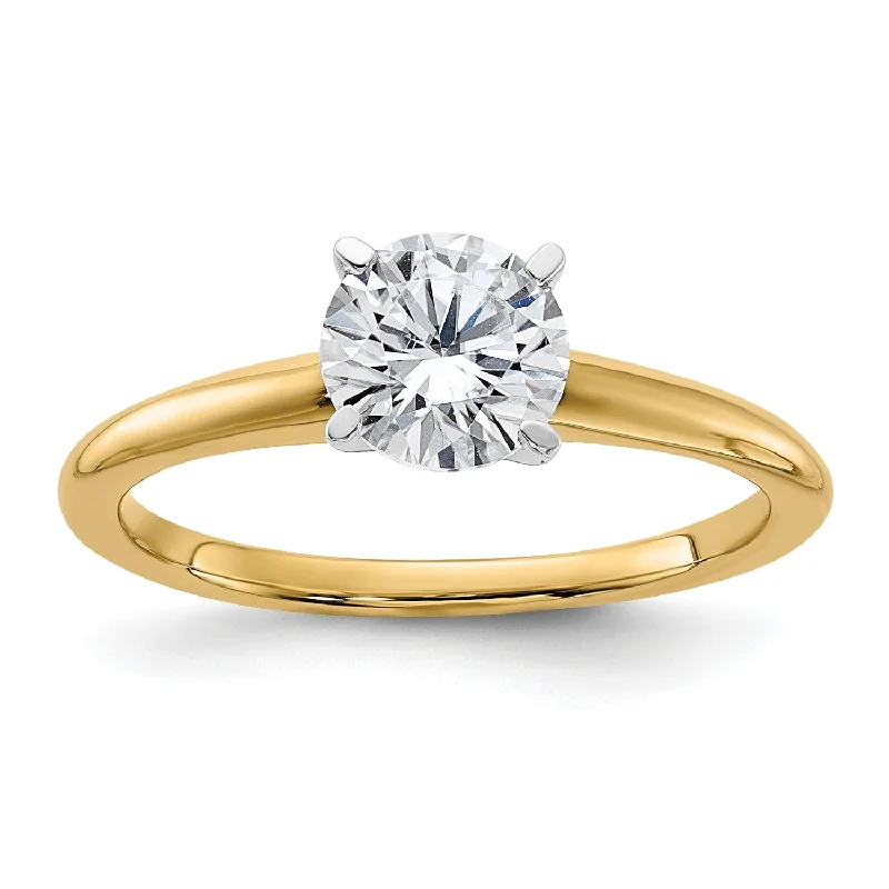 Exclusive Online Jewelry Sale – Don't Wait 6.5MM Round Moissanite Solitaire Engagement Ring in 14KT Yellow Gold; Size 6 Exclusive Online Jewelry Sale – Don't Wait 6.5MM Round Moissanite Solitaire Engagement Ring in 14KT Yellow Gold; Size 6