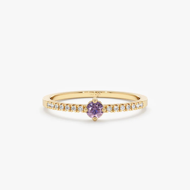 Breathtaking Jewelry, Breathtaking Prices Amethyst and Diamond Engagement Ring, Angela Breathtaking Jewelry, Breathtaking Prices Amethyst and Diamond Engagement Ring, Angela