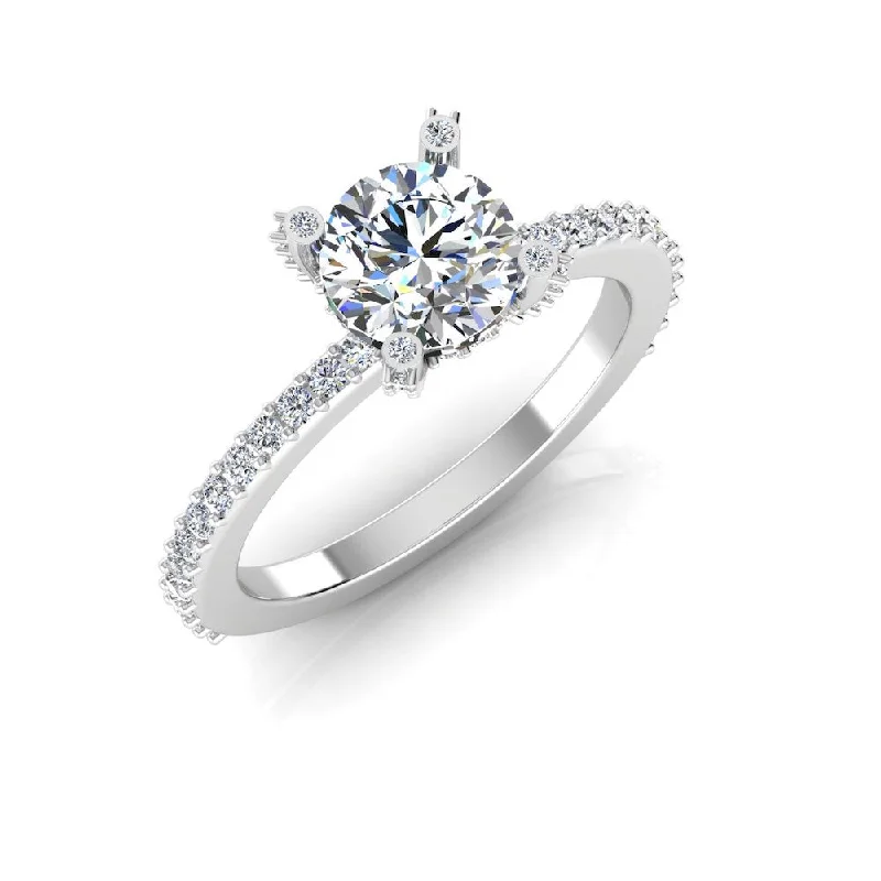 Personalized Jewelry At Special Discount Rates Brilliant Cut Prong & Bezel Moissanite Engagement Ring Personalized Jewelry At Special Discount Rates Brilliant Cut Prong & Bezel Moissanite Engagement Ring