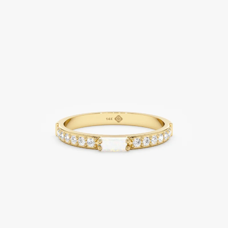 Jewelry Sale Bonanza – Grab Your Sparkle Now Diamond and Baguette Opal Ring, Madilyn Jewelry Sale Bonanza – Grab Your Sparkle Now Diamond and Baguette Opal Ring, Madilyn