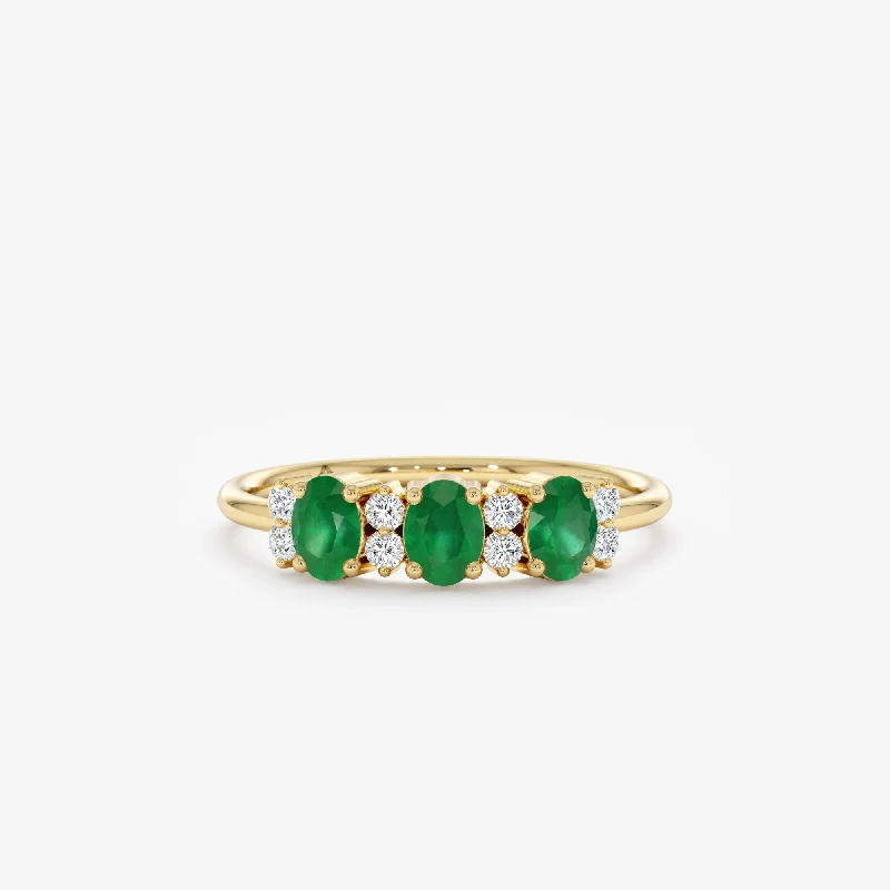 Upgrade Your Jewelry Collection For Less Diamond and Oval Emerald Ring, Blair