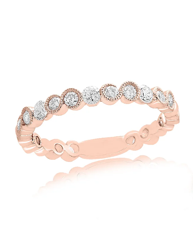 Exclusive Jewelry Discounts – Shop Now For Savings Diamond Band in 18k Rose Gold