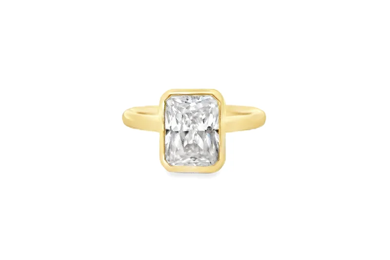 Gabriel & Co. Solitaire Rectangle Stone Bezel Engagement Ring