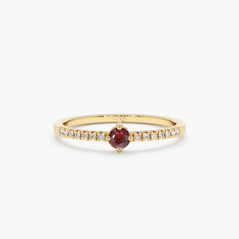 Last Chance To Grab Your Favorite Jewelry At A Discount Garnet and Diamond Engagement Ring, Angela Last Chance To Grab Your Favorite Jewelry At A Discount Garnet and Diamond Engagement Ring, Angela