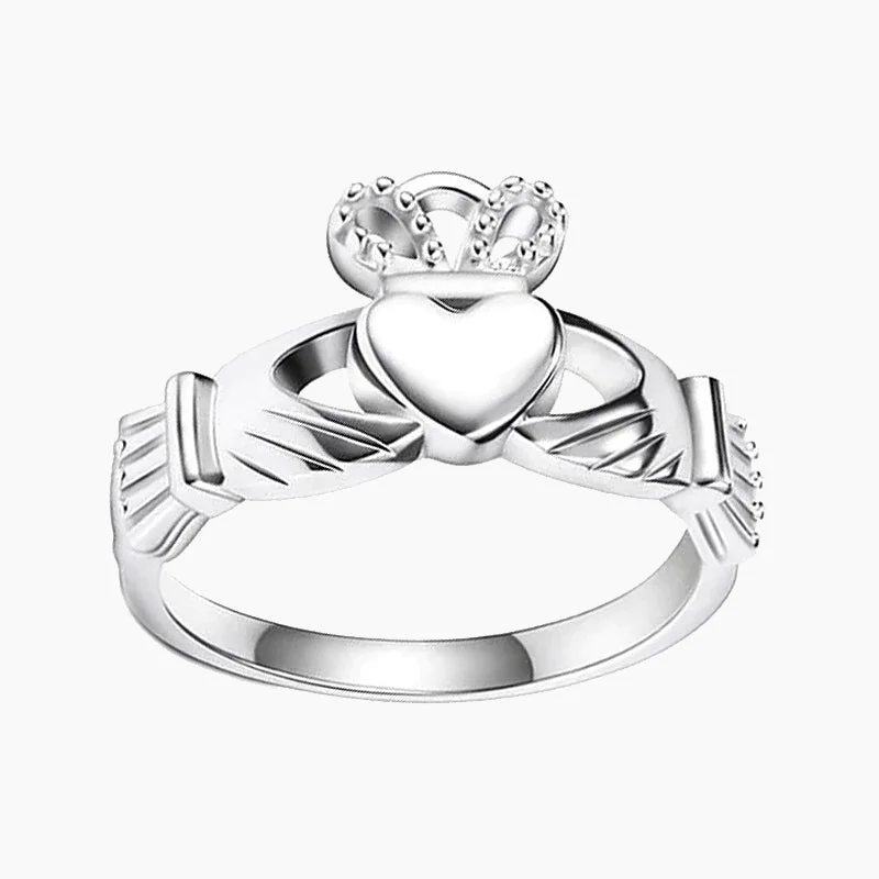 Celtic Knot Crown Engagement Wedding Ring