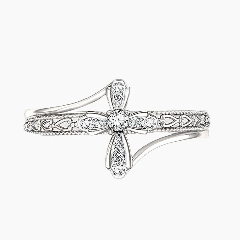 Handcrafted Cross Sterling Silver Ring