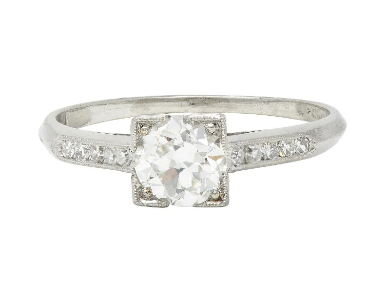 Discounted Jewelry For A Glamorous Look W.J. Harber Co. Mid-Century 0.76 CTW Old European Diamond Platinum Vintage Engagement Ring Discounted Jewelry For A Glamorous Look W.J. Harber Co. Mid-Century 0.76 CTW Old European Diamond Platinum Vintage Engagement Ring
