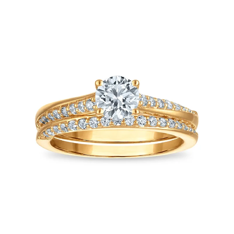 Huge Savings On Timeless Jewelry Collections EcoLove Green Pure 1 CTW Lab Grown Diamond Bridal Set in 10KT Yellow Gold Huge Savings On Timeless Jewelry Collections EcoLove Green Pure 1 CTW Lab Grown Diamond Bridal Set in 10KT Yellow Gold