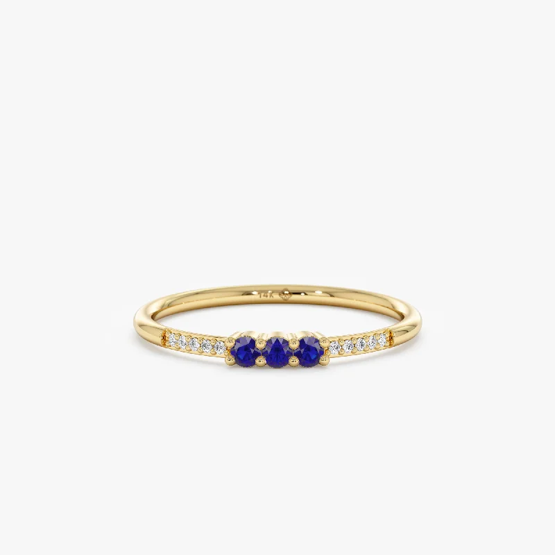 Premium Diamond Jewelry For Unforgettable Moments Natural Sapphire and Diamond Ring, Jamie Premium Diamond Jewelry For Unforgettable Moments Natural Sapphire and Diamond Ring, Jamie