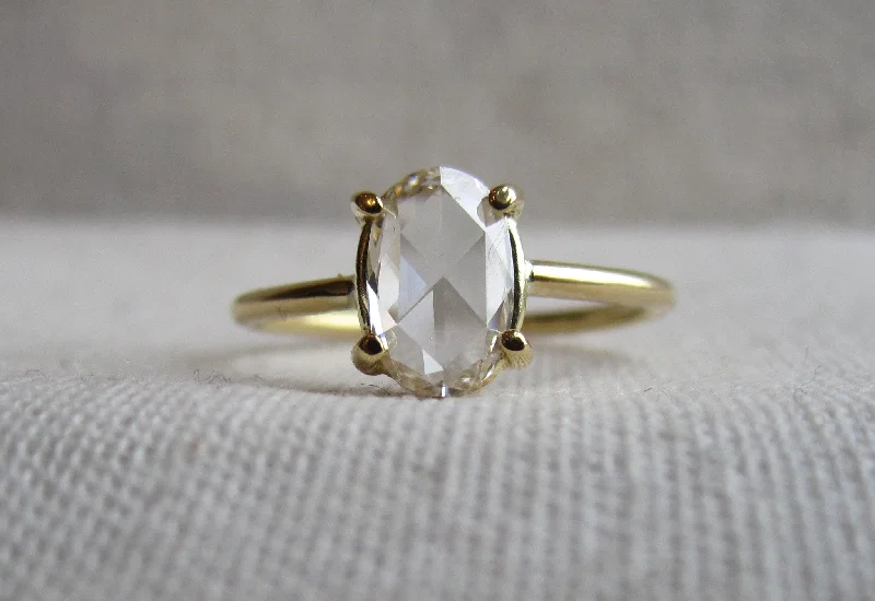 Exclusive Jewelry Sale – Grab Timeless Pieces Now Oval Rose Cut Diamond Ring | .70ct Exclusive Jewelry Sale – Grab Timeless Pieces Now Oval Rose Cut Diamond Ring | .70ct