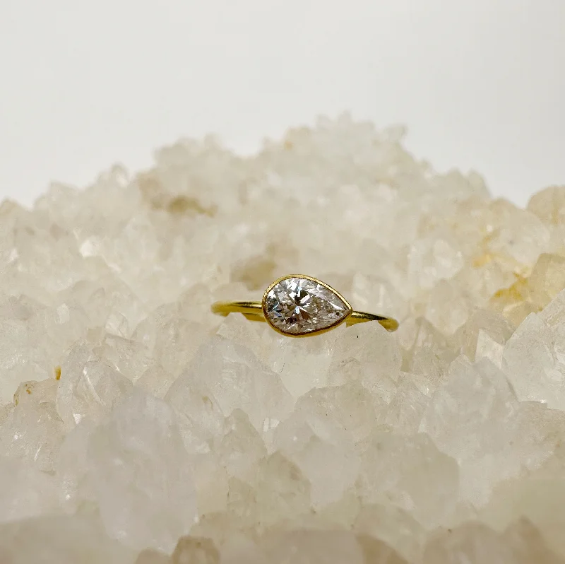 Stunning Jewelry Pieces At The Lowest Prices Ever Pear Shaped Diamond Ring  | .80ct