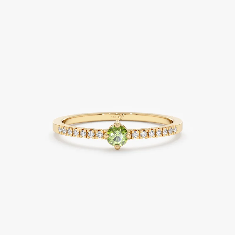 Flash Sale On Stunning Jewelry – Don't Miss Out Peridot and Diamond Engagement Ring, Angela Flash Sale On Stunning Jewelry – Don't Miss Out Peridot and Diamond Engagement Ring, Angela