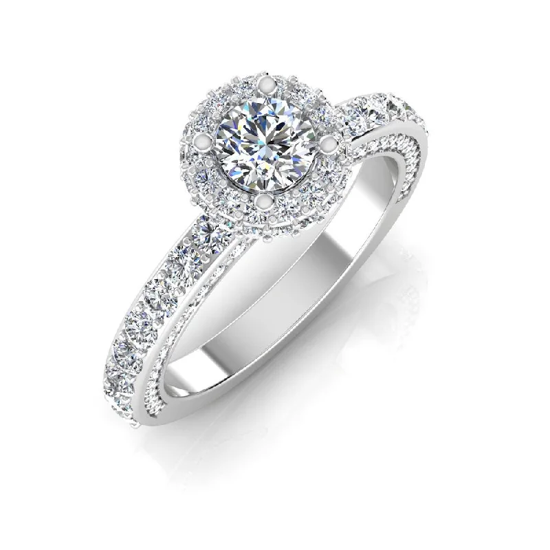 Bestselling Jewelry At Special Promotional Rates Petite Round Moissanite Halo Engagement Ring Bestselling Jewelry At Special Promotional Rates Petite Round Moissanite Halo Engagement Ring