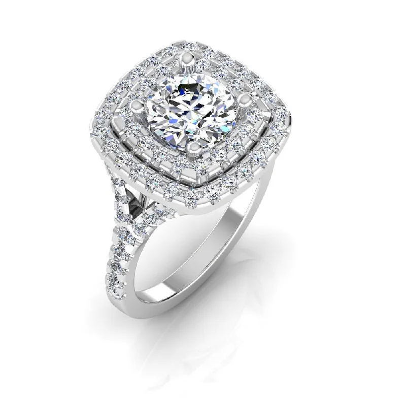 Trending Jewelry Styles Now At Limited-Time Discounts Round Brilliant Double Halo Moissanite Engagement Ring Trending Jewelry Styles Now At Limited-Time Discounts Round Brilliant Double Halo Moissanite Engagement Ring