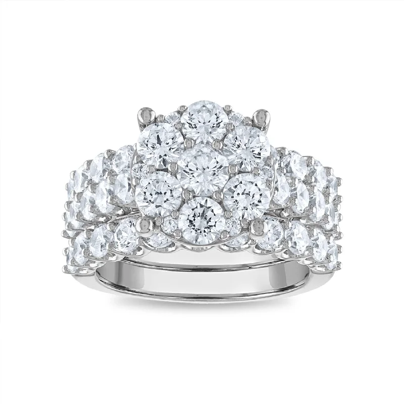Exclusive Jewelry Sale Event – Shop Now Signature EcoLove 4 CTW Lab Grown Diamond Cluster Bridal Set Ring in 14KT White Gold Exclusive Jewelry Sale Event – Shop Now Signature EcoLove 4 CTW Lab Grown Diamond Cluster Bridal Set Ring in 14KT White Gold