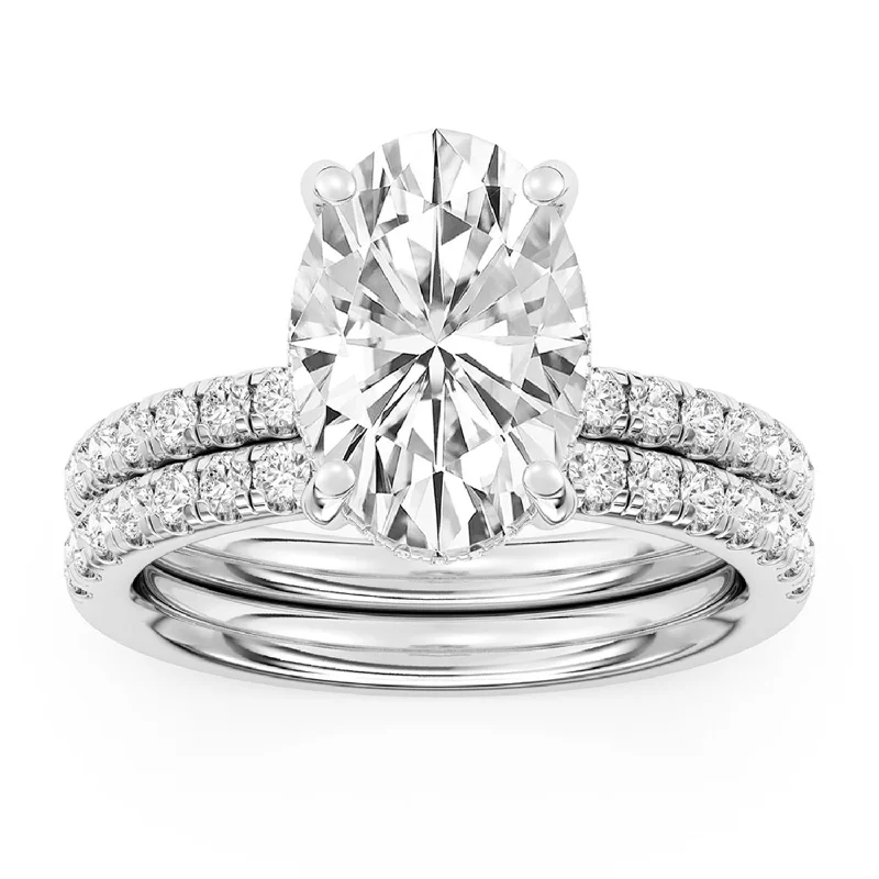 Dainty Floral Jewelry For Feminine Elegance Signature EcoLove Diamond Dreams 4 CTW lab Grown Diamond Bridal Set in Platinum Dainty Floral Jewelry For Feminine Elegance Signature EcoLove Diamond Dreams 4 CTW lab Grown Diamond Bridal Set in Platinum