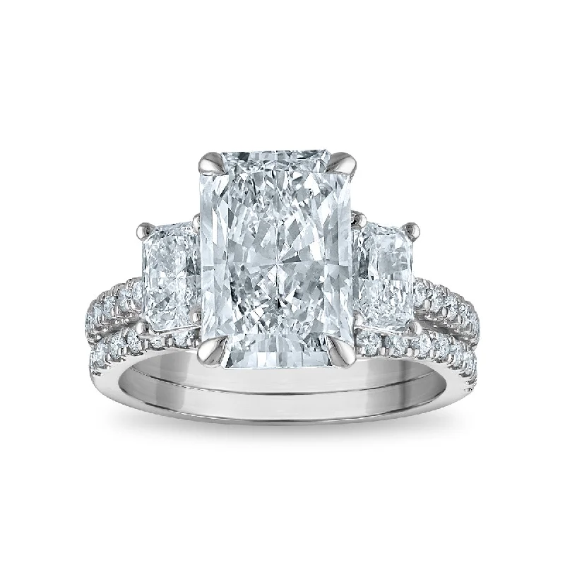 Fashion-Forward Geometric Jewelry For Contemporary Style Signature EcoLove Diamond Dreams 5-1/3 CTW Lab Grown Diamond Bridal Set in 14KT White Gold Fashion-Forward Geometric Jewelry For Contemporary Style Signature EcoLove Diamond Dreams 5-1/3 CTW Lab Grown Diamond Bridal Set in 14KT White Gold