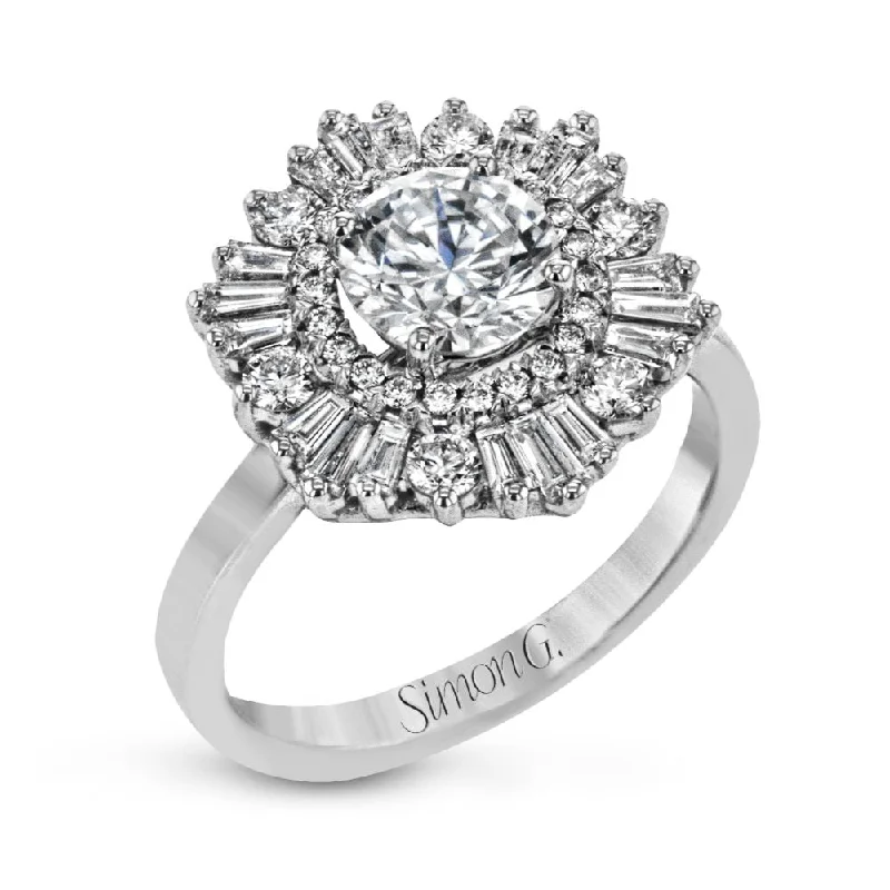 Exclusive Jewelry Offers – Shine For Less Simon G. Round-Cut Halo Engagement Ring