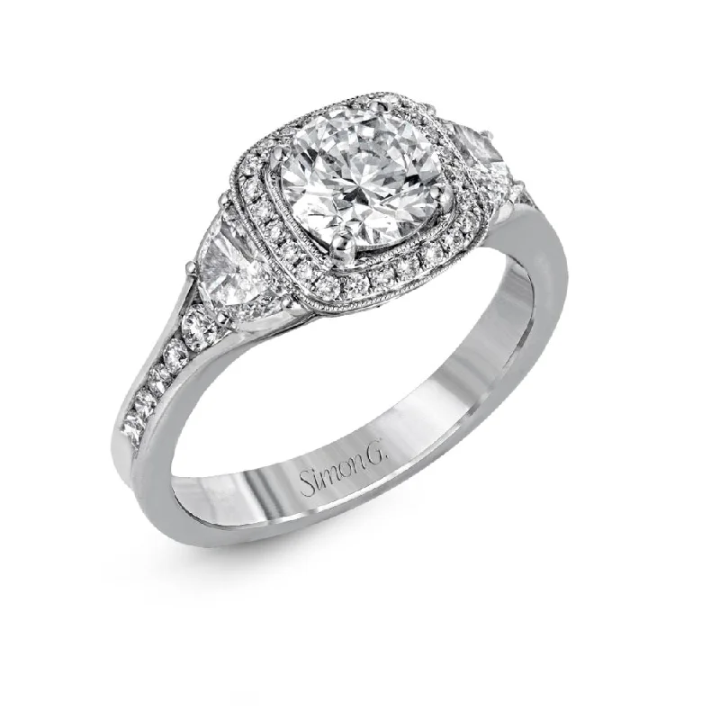 Limited-Time Offer On Elegant Jewelry Pieces Simon G. Round Diamond Halo Engagement Ring Limited-Time Offer On Elegant Jewelry Pieces Simon G. Round Diamond Halo Engagement Ring