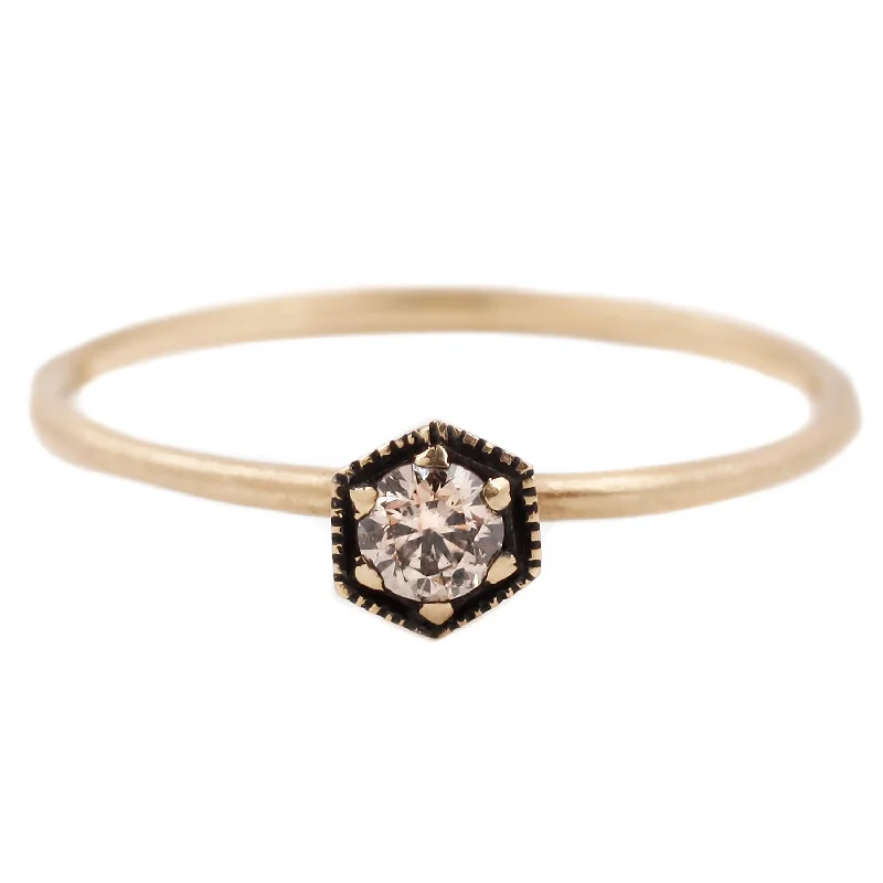 Holiday Jewelry Sale – Perfect Gifts At The Best Prices Brown Diamond Hexagon Ring, .16ct Holiday Jewelry Sale – Perfect Gifts At The Best Prices Brown Diamond Hexagon Ring, .16ct