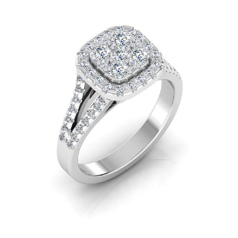 Waterproof Stainless Steel Jewelry For Lasting Beauty Split Shank Brilliant Cut Moissanite Engagement Ring Waterproof Stainless Steel Jewelry For Lasting Beauty Split Shank Brilliant Cut Moissanite Engagement Ring