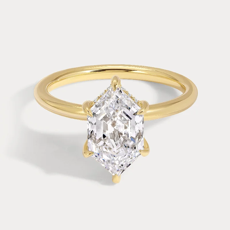 Stacey - 2.58ct Elongated Hexagon Lab Grown Diamond Ring