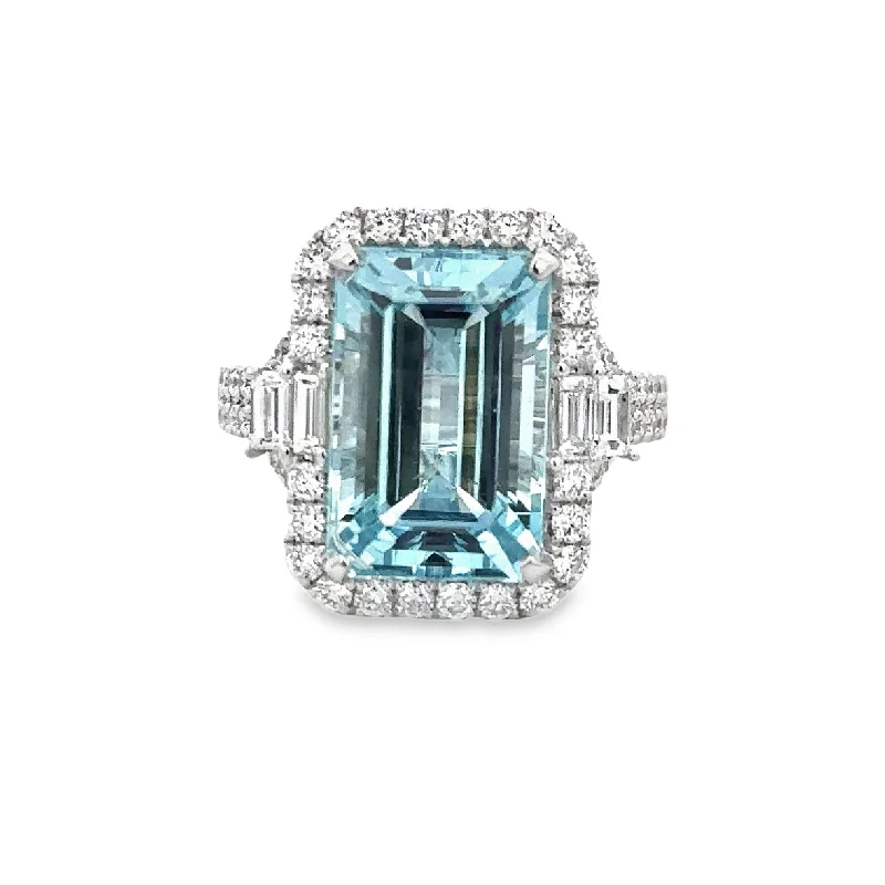 Best Jewelry Deals – Premium Quality At Exclusive Discounts Striking 6.23 ct. Aquamarine and Diamond Ring in 18k White Gold Best Jewelry Deals – Premium Quality At Exclusive Discounts Striking 6.23 ct. Aquamarine and Diamond Ring in 18k White Gold
