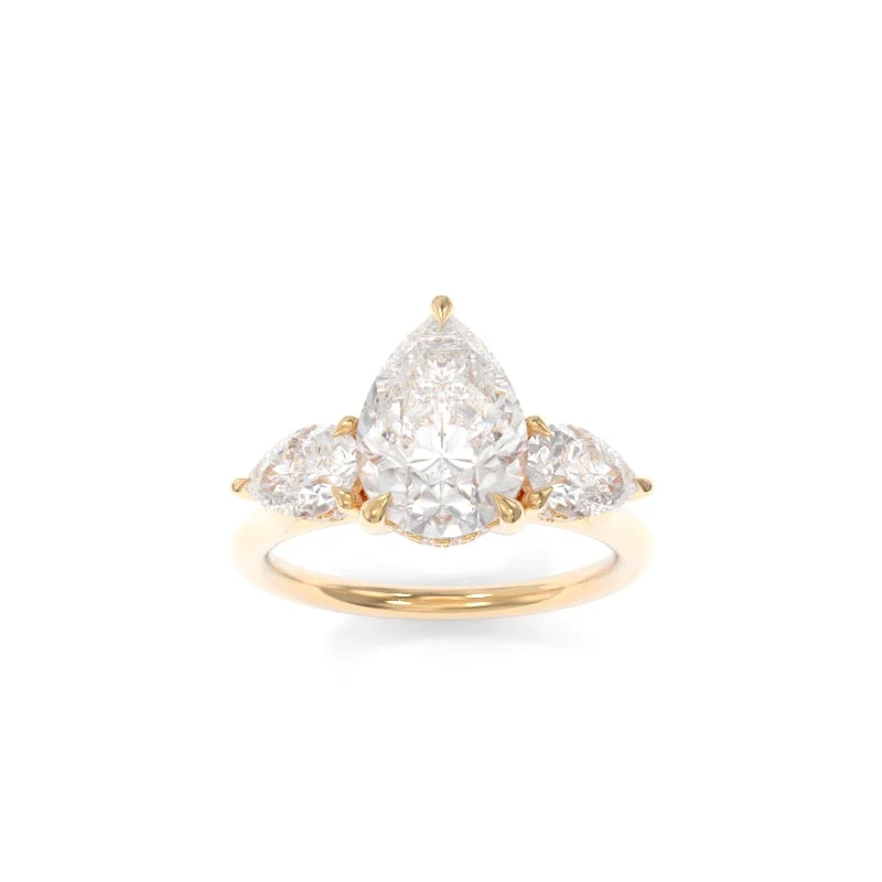 Taylor Three Stone Solitaire Pear