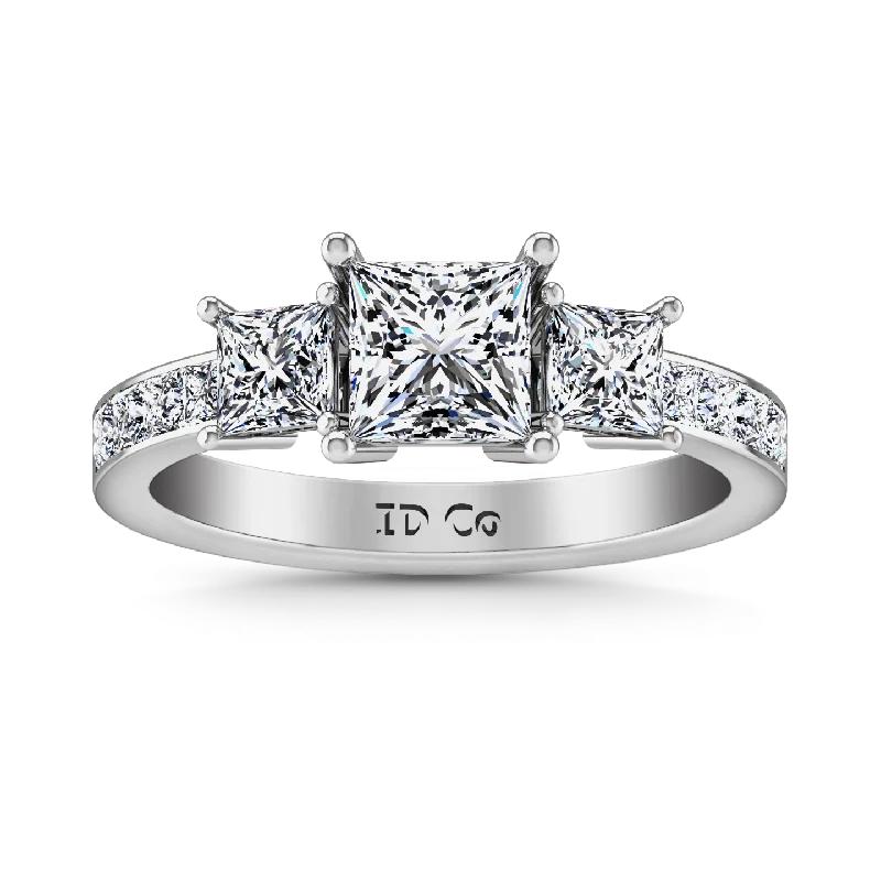 Exclusive Online Discounts On Stylish Jewelry Three Stone Princess Cut Engagement Ring Rebecca 14K White Gold Exclusive Online Discounts On Stylish Jewelry Three Stone Princess Cut Engagement Ring Rebecca 14K White Gold