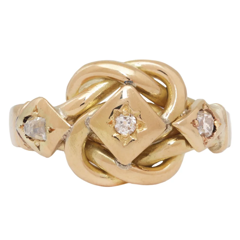 Grab Your Favorite Jewelry At The Lowest Prices Trio Diamond Knot Ring