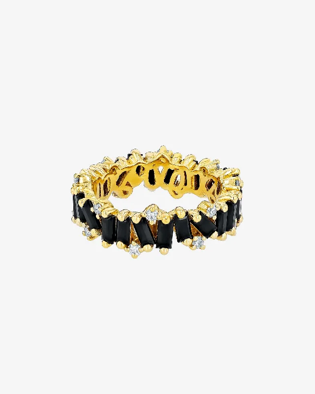 Amalfi Burst Black Spinel Eternity Band