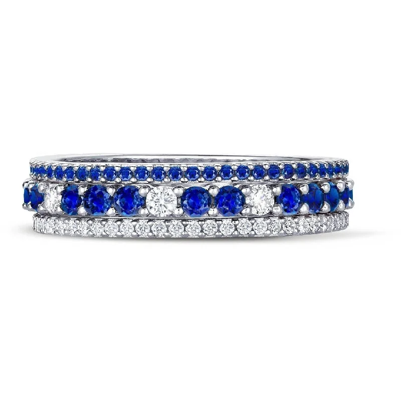 Holiday Jewelry Sale – Perfect Gifts At The Best Prices CRISLU Sapphire CZ and Clear Stunning Stacks Ring Set Holiday Jewelry Sale – Perfect Gifts At The Best Prices CRISLU Sapphire CZ and Clear Stunning Stacks Ring Set