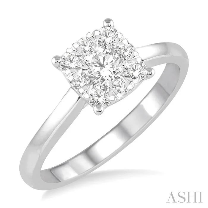 High-End Sparkle, Low-End Prices – Jewelry Sale Live CUSHION SHAPE LOVEBRIGHT ESSENTIAL DIAMOND RING