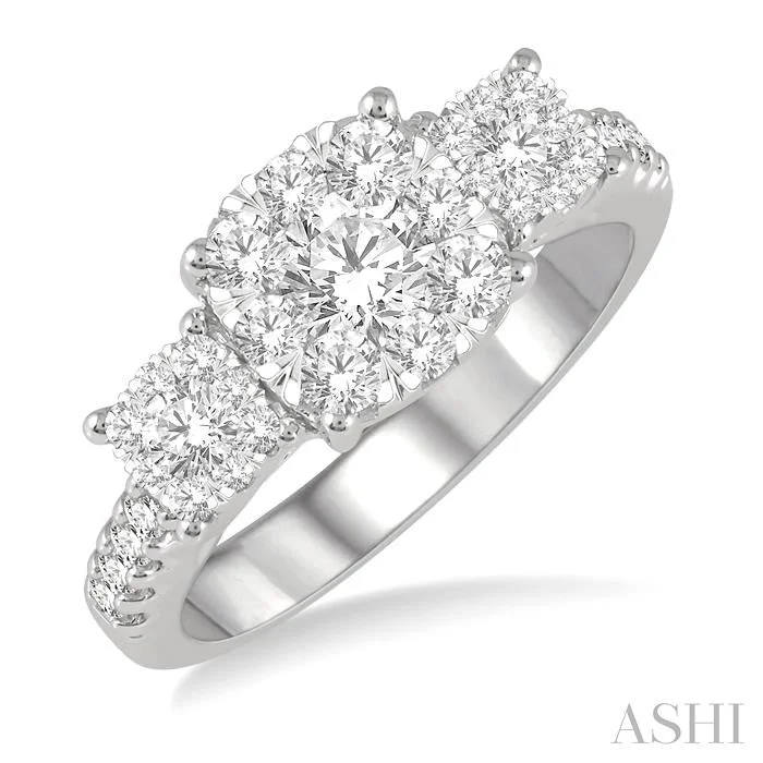 Huge Savings On Timeless Jewelry Collections CUSHION SHAPE PAST PRESENT & FUTURE LOVEBRIGHT ESSENTIAL DIAMOND ENGAGEMENT RING