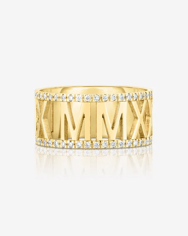 Your Dream Jewelry At Dream Prices Diamond Roman Numeral Personalized Ring