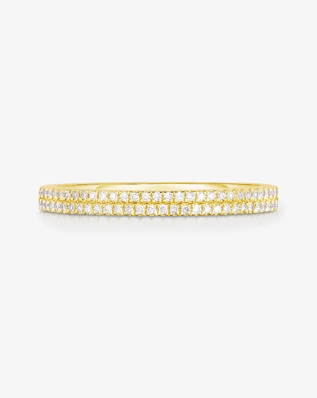 Personalized Jewelry At Special Discount Rates Double Row Stackable Pavé Ring
