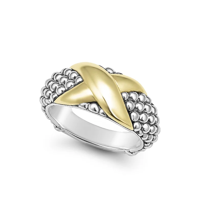 Embrace Two-Tone X Caviar Ring