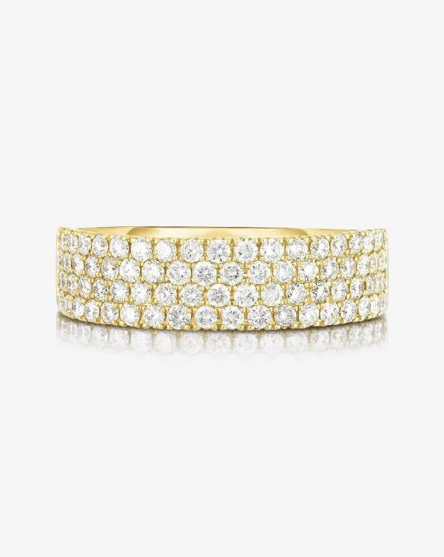 Discounted Luxury Jewelry – Shine Without The Splurge Four Row Stackable Pavé Ring