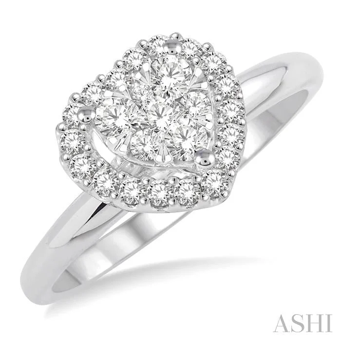 Sparkle On A Budget – Fine Jewelry For Less HEART SHAPE HALO LOVEBRIGHT ESSENTIAL DIAMOND ENGAGEMENT RING