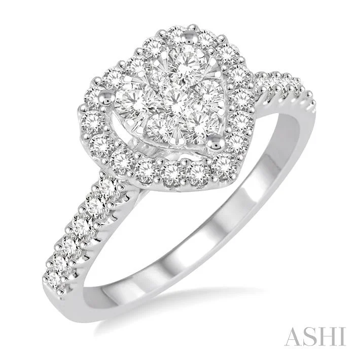 Timeless Elegance, Temporary Discounts – Act Fast HEART SHAPE HALO LOVEBRIGHT ESSENTIAL DIAMOND ENGAGEMENT RING