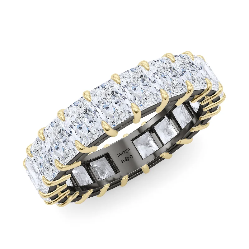 Mixed Metals Radiant Cut Eternity Band