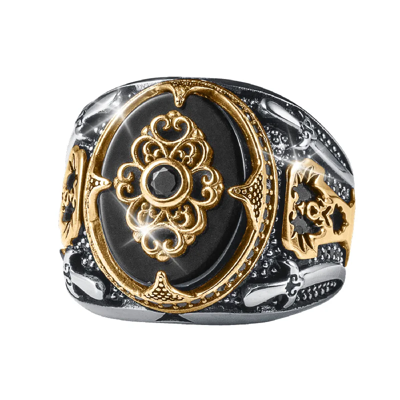 Noir Agate Men's Ring