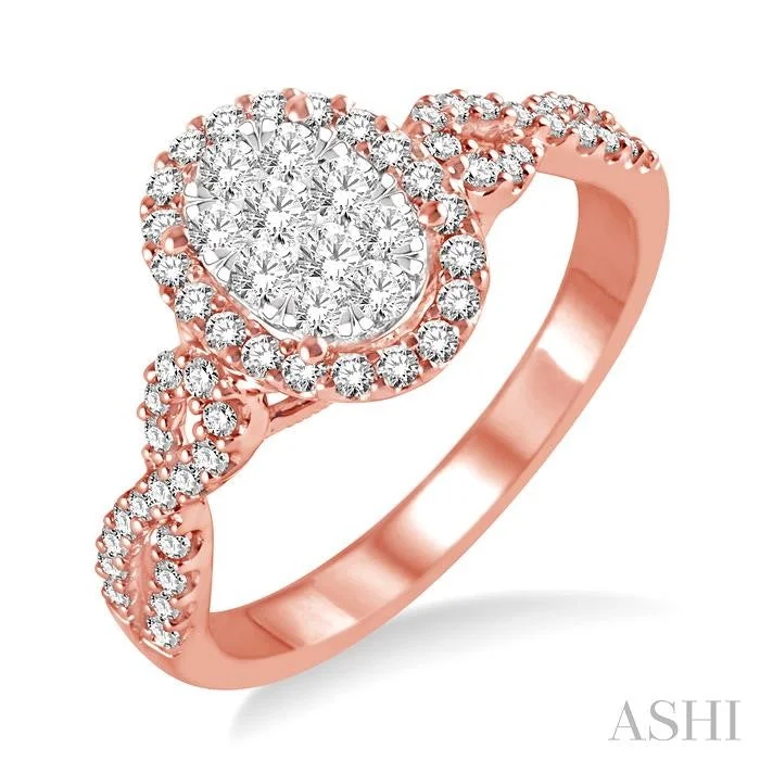 Get The Jewelry You Love At A Price You Love OVAL SHAPE HALO LOVEBRIGHT DIAMOND ENGAGEMENT RING