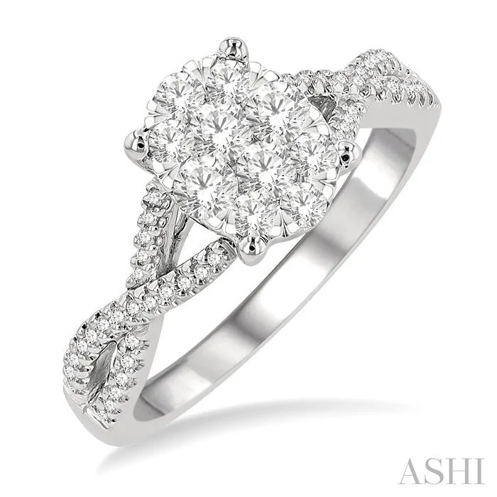 Exclusive Gemstone Jewelry At Special Prices OVAL SHAPE LOVEBRIGHT DIAMOND ENGAGEMENT RING